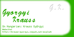 gyorgyi krauss business card